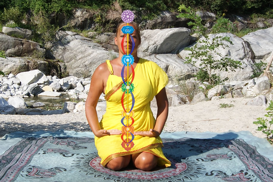 Die sieben Chakras und die drei Hauptnadis